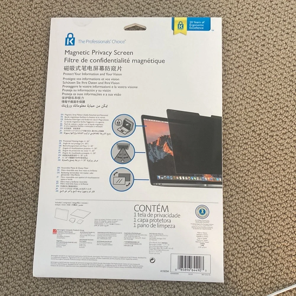 Kensington Magnetic Privacy Screen Mac Air/Pro 13